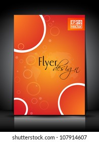 Professional business flyer, brochure or cover design for publishing, print and presentation. Vector illustration in EPS 10.