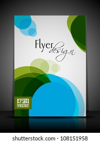 Professional business flyer, brochure or cover design for publishing, print and presentation. Vector illustration in EPS 10.