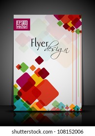 Professional business flyer, brochure or cover design for publishing, print and presentation. Vector illustration in EPS 10.