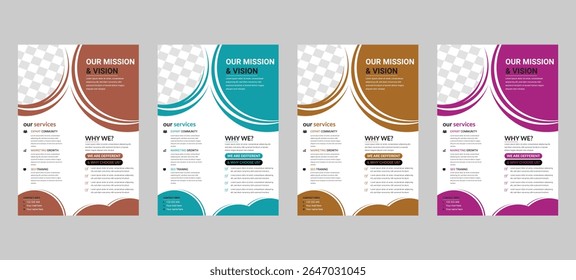 Professional Business Flyer with Company Mission and Vision
