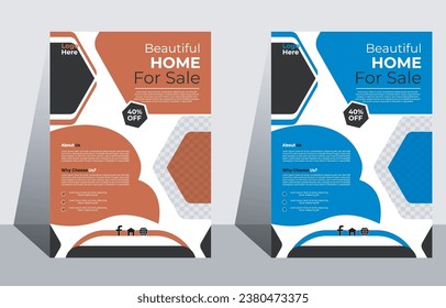 Professional business flyer design template with company logo.