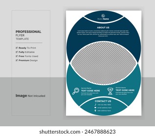 Plantilla de volante de negocios de Profesional. Tamaño A4, totalmente editable. Fácil de personalizar.