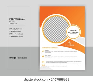 Professional business flyer template. A4 size, fully editable. Easy to customize.