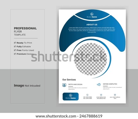 Professional business flyer template. A4 size, fully editable. Easy to customize.