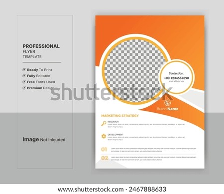 Professional business flyer template. A4 size, fully editable. Easy to customize.