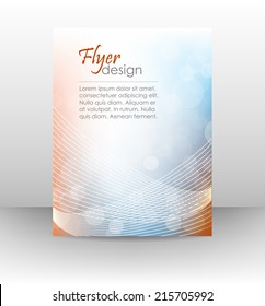 Professional business flyer template with bubbles and shiny effect, brochure, cover design/can be used for print, publishing or working presentation, design with place for your content.