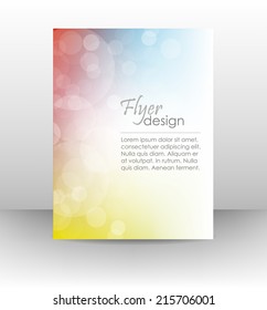 Professional business flyer template with bubbles and shiny effect, brochure, cover design/can be used for print, publishing or working presentation, design with place for your content.