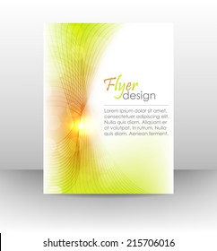 Professional business flyer template with bubbles and shiny effect, brochure, cover design/can be used for print, publishing or working presentation, design with place for your content.