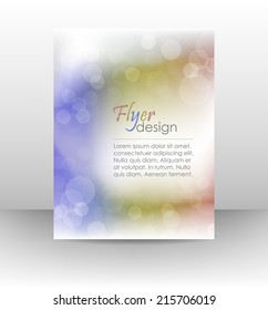 Professional business flyer template with bubbles and shiny effect, brochure, cover design/can be used for print, publishing or working presentation, design with place for your content.