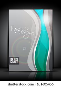 Professional business flyer template or corporate brochure cover design for publishing, print and presentation. Vector illustration in EPS 10.