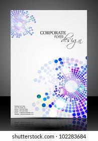 Professional business flyer template or corporate brochure or cover design for publishing, print and presentation. Vector illustration in EPS 10.