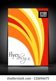 Professional business flyer template or corporate banner design in dark and bright colors with space for your text, can be use for publishing, print and presentation. Vector illustration in EPS 10.