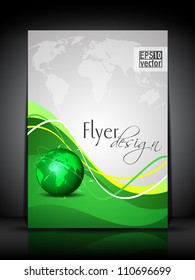 Professional business flyer template or corporate banner design in dark and bright colors with space for your text, can be use for publishing, print and presentation. Vector illustration in EPS 10.