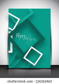 Professional business flyer template or corporate banner with abstract pattern for publishing, print and presentation.