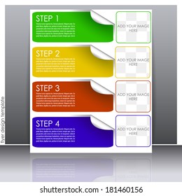 Professional business flyer template or corporate banner/design for print, presentation or publishing/vector illustration