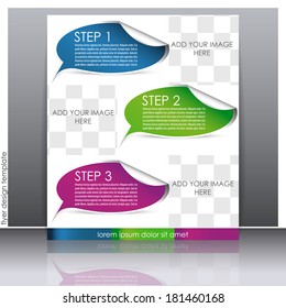 Professional business flyer template or corporate banner/design for print, presentation or publishing/vector illustration