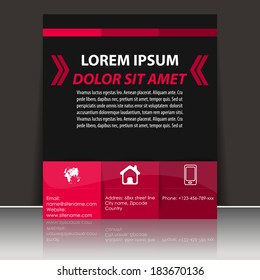 Professional business flyer template or corporate banner/design for print, publishing or presentation with place for your content/vector illustration