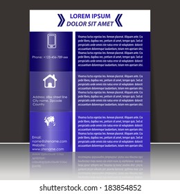 Professional business flyer template or corporate banner/design for publishing, print or presentation 