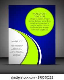 Professional business flyer template or corporate banner/design for publishing, print or presentation with place for your content