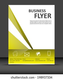 Professional business flyer template or corporate banner/design for print, publishing or wokring presentation with place for your content