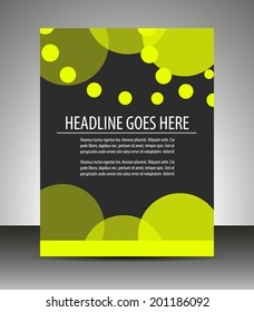 Professional business flyer template or corporate banner/design with place for your content, print, publishing or working presentation/vector background