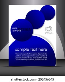 Professional business flyer template or corporate banner/design for print, publishing or presentation with place for your content/vector illustration