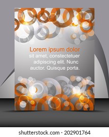Professional business flyer template or corporate banner/design for print, publishing or working presentation/vector illustration