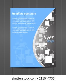 Professional business flyer template or corporate banner/design for print, publishing or presentation