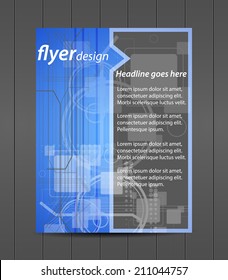 Professional business flyer template or corporate banner/design for print, publishing or presentation
