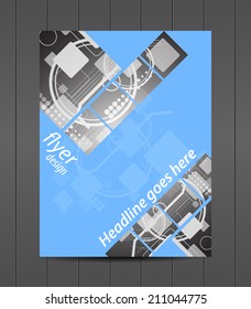 Professional business flyer template or corporate banner/design for print, publishing or presentation