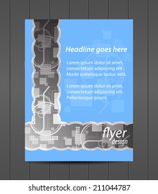 Professional business flyer template or corporate banner/design for print, publishing or presentation