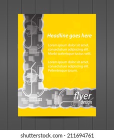 Professional business flyer template or corporate banner/design for print, publishing or presentation 