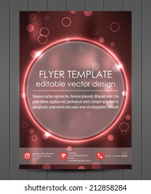 Professional business flyer template or corporate banner/design for print, publishing or working presentation 