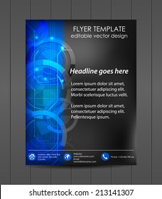 Professional business flyer template or corporate banner/design for print, publishing or working presentation 