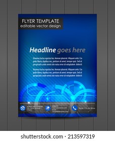 Professional business flyer template or corporate banner/design for print, publishing or working presentation 