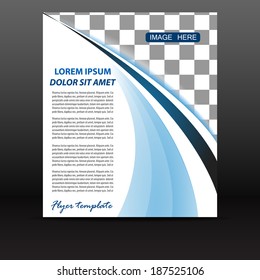 Professional business flyer template, cover design, corporate brochure/Design with place for your content, publishing, print or working presentation/vector illustration