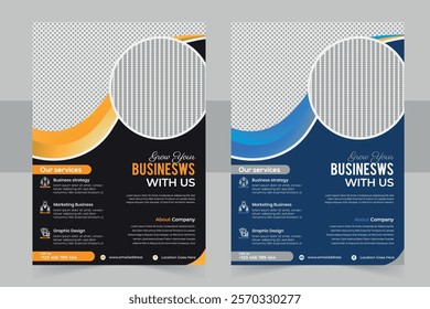 Professional Business Flyer Template | Modern, Customizable Design for Corporate, Marketing, and Events | Print-Ready | PSD-AI