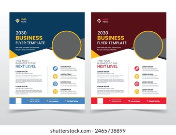 Professional business flyer template vector format