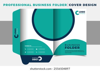 Professional Business Folder Cover Design  Vector Template 