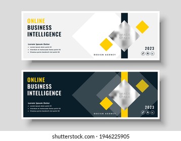 professional business geometric banner template design. vector illustration