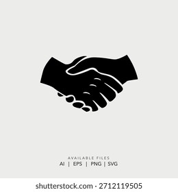 Icono de Vector del logotipo del apretón de manos del negocio del Profesional para los Diseños Corporativas de la sociedad, de la confianza y del Acuerdo del contrato