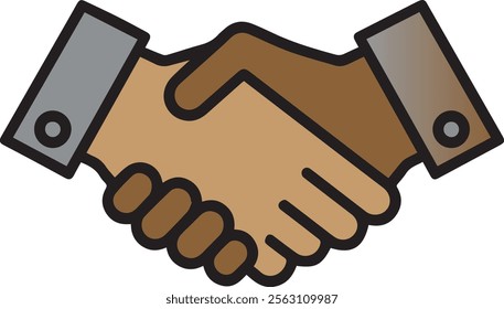 Professional Business Handshake in Vector Style