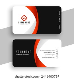 professional business identity card layout for individual information vector