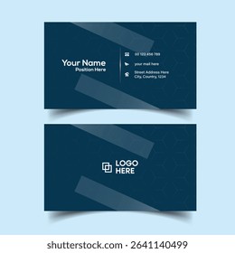 Professional Business Identity Card Template. Creative Double-sided Business Card Template.