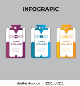 Professional Business Infograpic template three  steps vector file 