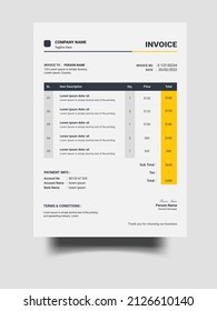 professional business invoice template design
