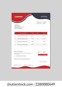professional Business invoice template design