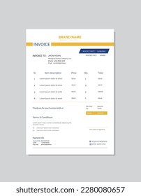 professional Business invoice template design