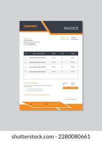 professional Business invoice template design