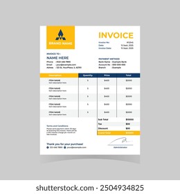 Professional Business Invoice Template Design and Banner Template